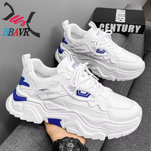 Zapatillas Deportivas de Malla Transpirables para Hombre, con Plataforma, Color Blanco, Modelo 2025, Última Moda - Product Image 3