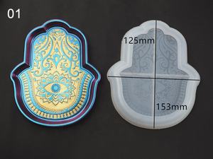 قالب سيليكون لصنع صينية من الراتنج على شكل عين الله ويد فاطمة من كاراتي - Product Image 3