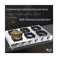 Cuisinière portable à gaz, solaire, batterie, électrique, 6 brûleurs, en acier inoxydable, pour usage commercial, industriel, hôtelier et domestique, avec fonction d'extinction automatique des flammes