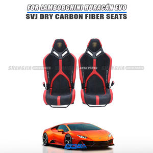 Sièges en fibre de carbone sèche de haute qualité, personnalisables et réglables manuellement pour Lamborghini EVO - Product Image 2