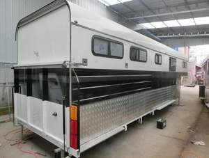 HERUI Luxe Triple-Cheval Col De Cygne En Aluminium Horsebox Aérodynamique Tack Stockage DOT Certification Equine Transport Solution 2 - Product Image 5