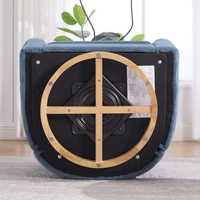 Nouveau fauteuil pivotant rembourré en chenille, base en bois massif, confortable, capitonné, pour salon et chambre à coucher