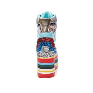 Strass diamanti sintetici Shinning moda argento piattaforma scarpe da <span class=keywords><strong>donna</strong></span> alla caviglia stivali da <span class=keywords><strong>donna</strong></span> stivali Yicheng pelle - Product Image 3