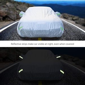 Housse <span class=keywords><strong>de</strong></span> voiture WOQI à 3 couches, <span class=keywords><strong>protection</strong></span> <span class=keywords><strong>de</strong></span> base contre le soleil, les UV et la pluie, pour berline - Product Image 5