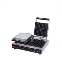 Machine à gaufres à double plaque robuste 220V 3.2KW Haute puissance 18KG Stable pour restaurant et boulangerie commerciale