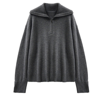 Sweat à capuche en laine de mouton solide personnalisé à manches longues, tricoté, pour femmes, pull à capuche en laine de mouton pour l'hiver