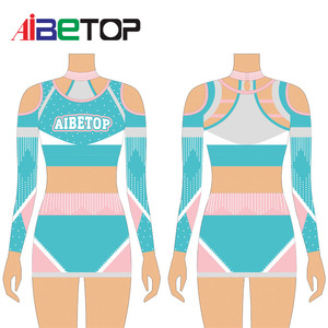 Trường Trung Học Tùy Chỉnh Mỹ Tất Cả Các Ngôi Sao Cạnh Tranh Màu Đen Và Màu Hồng Dài Tay Áo Cổ Vũ Đồng Phục Đồng Phục Cổ Vũ - Product Image 3