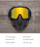 Masque de protection contre le vent pour la chasse en plein air, lunettes de vélo HD, lunettes de moto, lunettes de soleil de protection UV pour l'été