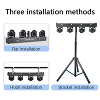 Projecteur Automatique à Tête Mobile 180W RGBW Effet Stroboscopique, Lumière de Scène DMX512, Commande Vocale, Barre de Concert pour DJ, Spectacle Disco, Fête, Événement