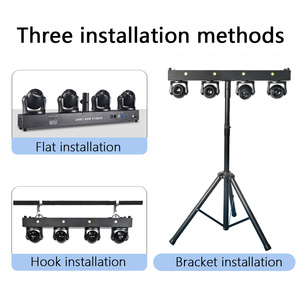 Luz de Cabeza Móvil de 4 Cabezales de 180W con Efecto Estroboscópico RGBW, Iluminación de Escenario con Control por Voz DMX512, Barra de Conciertos para DJ, Discoteca, Espectáculo, Fiesta y Eventos - Product Image 5