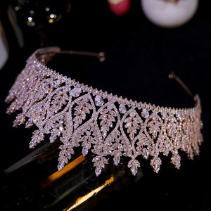 Couronnes de luxe dorées pour reines, grandes diadèmes en cristal et zircon, bandeaux de fête et de bal, coiffes de mariée, accessoires de cheveux de mariage pour femmes - Product Image 5