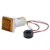Indikator Panel Meter Plastik LVMA Voltmeter Ammeter Lampu Sinyal Pilot Lampu Digital Voltmeter IP55 Layar LED 3-Digit AC/DC