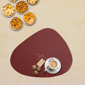 Wholesale 2026 High Grade Rectangular PU <b>Table</b> Mat Irregular Leather <b>Placemat</b> for Wedding and Kitchen <b>Dining</b> PVC Pad - Product Image 1