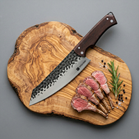 Couteau de cuisine de haute qualité, lame en acier à haute teneur en carbone, manche en bois, bord ultra-affûté, parfait pour couper la viande, les légumes et les fruits