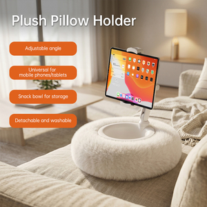 Support de téléphone portable en peluche douce, réglable multi-angles, pour <span class=keywords><strong>lit</strong></span>, canapé, bureau, <span class=keywords><strong>iPad</strong></span>, support de tablette paresseux - Product Image 2
