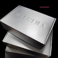 Luxuriöse Exquisite Gold-Silber Kartonage Maßgefertigte Geschenkbox Wellpappe-Versandverpackung Faltbare Silber-Glanzlaminierung