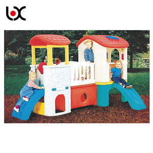 किंडरगार्टन के लिए स्लाइड के साथ बच्चों प्लास्टिक टॉय ट्री प्लेहाउस - Product Image 3