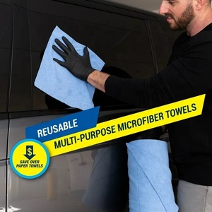 50 chiffons en microfibre, absorbants, polyvalents, 30x30 cm, pour le lavage des pieds, le nettoyage, les voitures, les véhicules, les maisons, l'extérieur, les animaux domestiques - Product Image 3