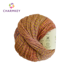 เส้นด้ายขนสัตว์ผสมถักนิตติ้งสำหรับเด็กผ้าขน50% 8/2มีสี - Product Image 2