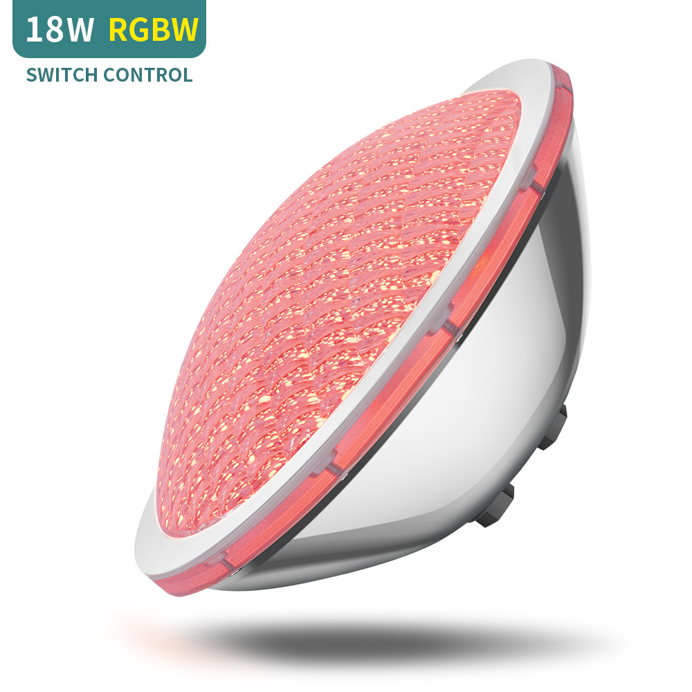 RGBW Switch Control Stainless Steel IP68 Par56 Led Swimming Pool Light Led Light 18W
