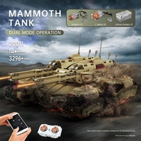 MOULD KING 20011 Technical, 3296+ Piezas, Juguetes de Construcción MOC, Modelo de Tanque Mammoth Motorizado, Bloques de Construcción, Juguetes RC para Niños, Regalos