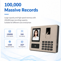 JINGXIN Enregistreur de temps réseau TCP/IP avec reconnaissance faciale, empreintes digitales et carte d'identité pour la gestion des présences au bureau