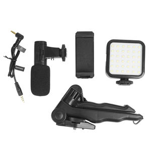 Mini micrófono de transmisión vlogging de alta calidad, Kit portátil de vídeo para Smartphone, luz LED para Vlog, cámara de fotografía, youtube - Product Image 3