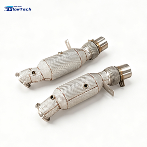 สำหรับ BMW G12 M760i 6.6T V12 Twin Turbo ท่อลงแรงดันสูงสำหรับรถแข่ง พร้อมแผ่นกันความร้อน สแตนเลส 304 ยูโร 5 200 เซลล์ - Product Image 1