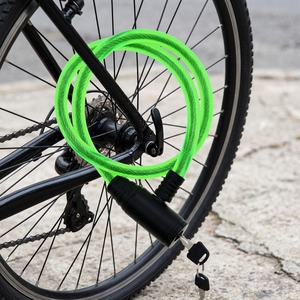 YH1351 <span class=keywords><strong>Cadena</strong></span> de acero de bloqueo de Cable de bicicleta de bobinado automático básico con 2 teclas Características DE SEGURIDAD Accesorios de bicicleta diseñados - Product Image 5