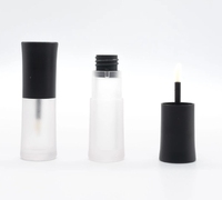 Tube Lip Gloss Emas Berbentuk Bunga Mawar dengan Tutup Sekrup, Bahan ABS, Logo Custom Sablon Sutra, Tube Kosmetik Kosong untuk DIY Buatan Tangan