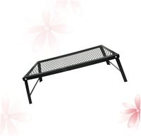 Table de pique-nique en fer facile à repasser pour barbecue en plein air Table en maille métallique moderne pour plage pliable et élégant