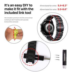 Per Samsung Galaxy Watch 3 <span class=keywords><strong>cinturini</strong></span> in acciaio inossidabile con sostituzioni di qualità Premium per cinturino per orologio <span class=keywords><strong>HUAWEI</strong></span> - Product Image 5