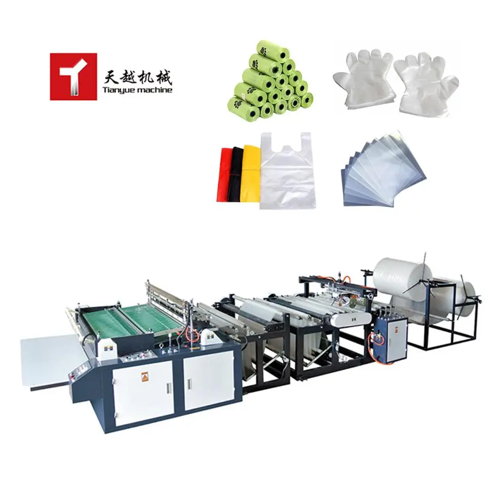 Автоматический высокоскоростной производитель футболок 130-230 раз/мин, машина для изготовления пластиковых пакетов и печати, тайваньские машины для производства пластиковых пакетов