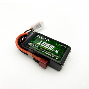 <span class=keywords><strong>Batterie</strong></span> <span class=keywords><strong>liquide</strong></span> 1550mAh 80C pleine capacité pour modèles RC (voitures, bateaux, drones) CYLAID-05A, 300 cycles - Product Image 2