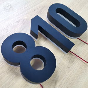 Letra de canal acrílico Lgoo número de casa signo retroiluminado letras de luz <span class=keywords><strong>Led</strong></span> al aire libre impermeable Metal personalizado letras de canal <span class=keywords><strong>Led</strong></span> - Product Image 5