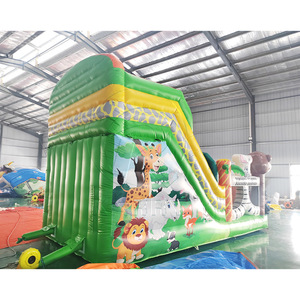 Castillo Inflable Comercial Grande y Resistente <span class=keywords><strong>de</strong></span> PVC con Tobogán, Diseño <span class=keywords><strong>de</strong></span> <span class=keywords><strong>Animales</strong></span> <span class=keywords><strong>de</strong></span> Zoológico, para Alquiler - Product Image 4