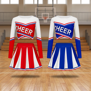 Ensemble de vêtements d'entraînement pour équipe de danse en polyester élastique, vêtements d'entraînement pour cheerleading, uniformes d'entraînement pour cheerleading, vêtements d'entraînement pour cheerleading à séchage rapide - Product Image 4