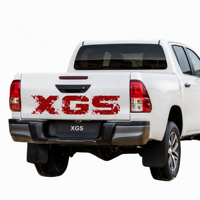 Autocollant de lettres pour hayon de pick-up XGS Black Honeycomb Distressed : Autocollant en vinyle mat, résistant à l'eau et aux UV, 4x4
