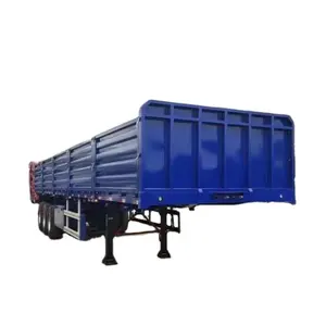 Prezzo basso di fabbrica Tri-axle bulk cargo 30t 50t dry cargo carrier Fence Side Wall Van Cargo Truck rimorchi semirimorchio