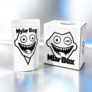 Nuevo Diseño, Bolsas Mylar con Cierre Hermético, Antiolor, Reutilizables, Holográficas, con Corte Exótico, de 3.5g, 7g y 28g, con Ventana y Caja de Empaque - Product Image 2
