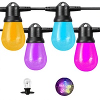WS2814A RGB Lampu Pixel String Light APP Pengubah Warna Impian untuk Liburan, Pernikahan, Pesta, Dekorasi Luar Ruangan, Grosir Rantai Lampu