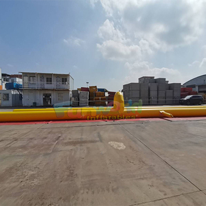 High-quality yellow color pvc tobogan acuatico hinchable long inflatable water slide for sale - Product Image 5