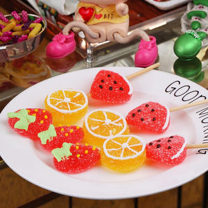 Bonbons gélifiés en gros de 45g, saveur fruitée, en forme de fruits de dessin animé, sucettes à la jus de fruits pour enfants - Product Image 5