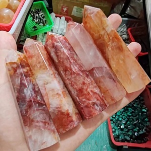 Cristal de Cuarzo de Fuego Natural en Oferta, Torre de Cristal Rojo Llama, Cristales de Arte Popular Pulidos, Decoración del Hogar, Piedras Curativas de Marca - Product Image 2