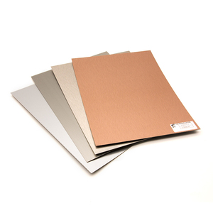 Cao bóng vàng chống phai màu nhỏ gọn áp lực cao Laminate kết cấu kim loại <span class=keywords><strong>HPL</strong></span> giá tấm để bán - Product Image 2