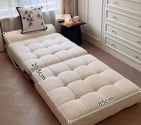 Schlafsofa Klappbar Dual-Use 2025 Neues Design All-in-One für Kleine Apartments Wohnzimmer Balkon Liegestuhl Edelstahlrahmen
