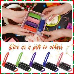 Brosse à cheveux pliable de logo personnalisé rose écologique de luxe à prix d'usine peigne à manche en bois pour cheveux bouclés pour salon à domicile et voyage - Product Image 6