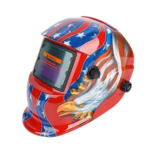 Máscara eletrônica escurecimento automático, decalque solar pintado personalizado, proteção facial, capacete de solda elétrico