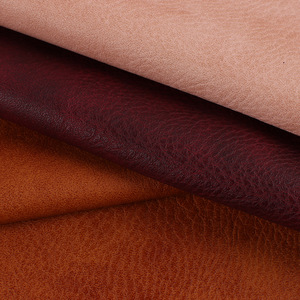 80 couleurs en stock ; Tissu en cuir style Crazy Horse résistant à l'abrasion ; Accessoires en cuir semi-PU à dos effiloché de 1,1 mm - Product Image 1