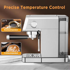 <span class=keywords><strong>Cafetera</strong></span> Eléctrica de Venta Directa de Fábrica, 1.1L, Semiautomática, con Vaporizador de Leche, 15 Bares, para Hogar y Hotel - Product Image 2